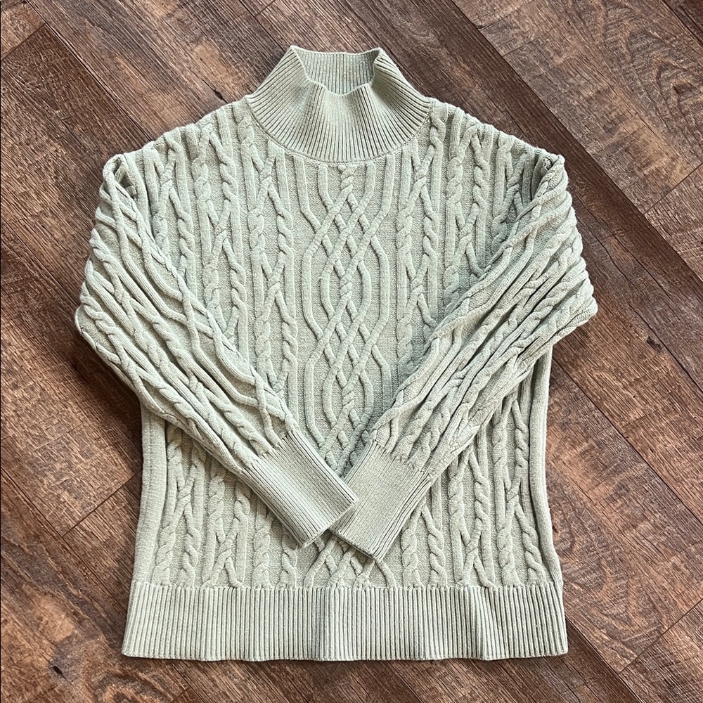 Tahari Cable Knit Turtleneck Sweater
